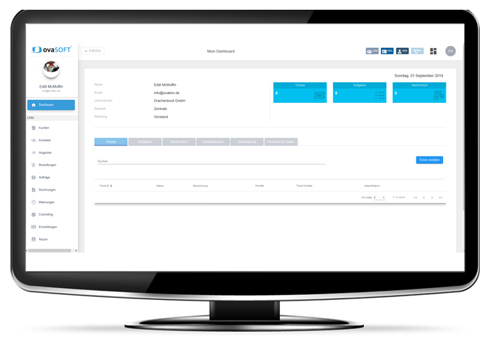 Mitarbeiter-Dashboard CRM